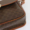 CELINE Macadam Canvas Umhängetasche PVC Leder Braun Auth 68506-16