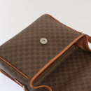 CELINE Macadam Canvas Umhängetasche PVC Leder Braun Auth 68506-9