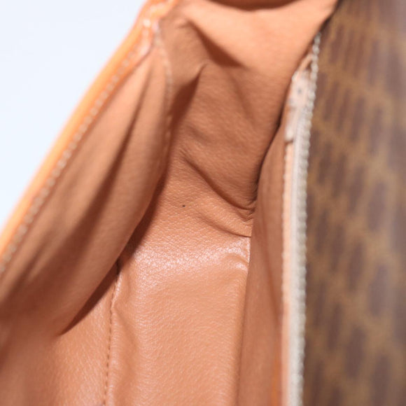 CELINE Macadam Canvas Shoulder Bag PVC Leather Brown Auth 68506