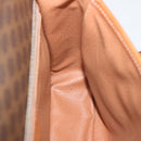 CELINE Macadam Canvas Shoulder Bag PVC Leather Brown Auth 68506-20