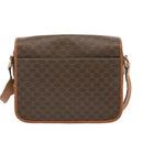 CELINE Macadam Canvas Shoulder Bag PVC Leather Brown Auth 68506-2