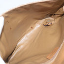 CELINE Macadam Canvas Shoulder Bag Beige Auth 68507-10