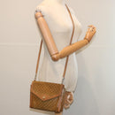 CELINE Macadam Canvas Shoulder Bag Beige Auth 68507-22