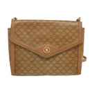 CELINE Macadam Canvas Shoulder Bag Beige Auth 68507-13