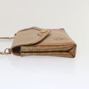 CELINE Macadam Canvas Shoulder Bag Beige Auth 68507-4