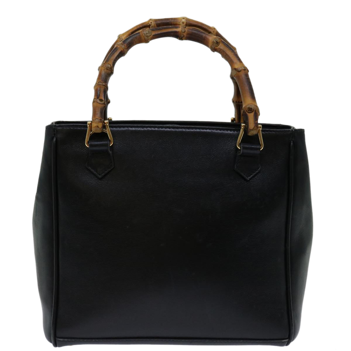 GUCCI Bamboo Hand Bag Leather Black 000 122 0316 Auth 68517 - 0
