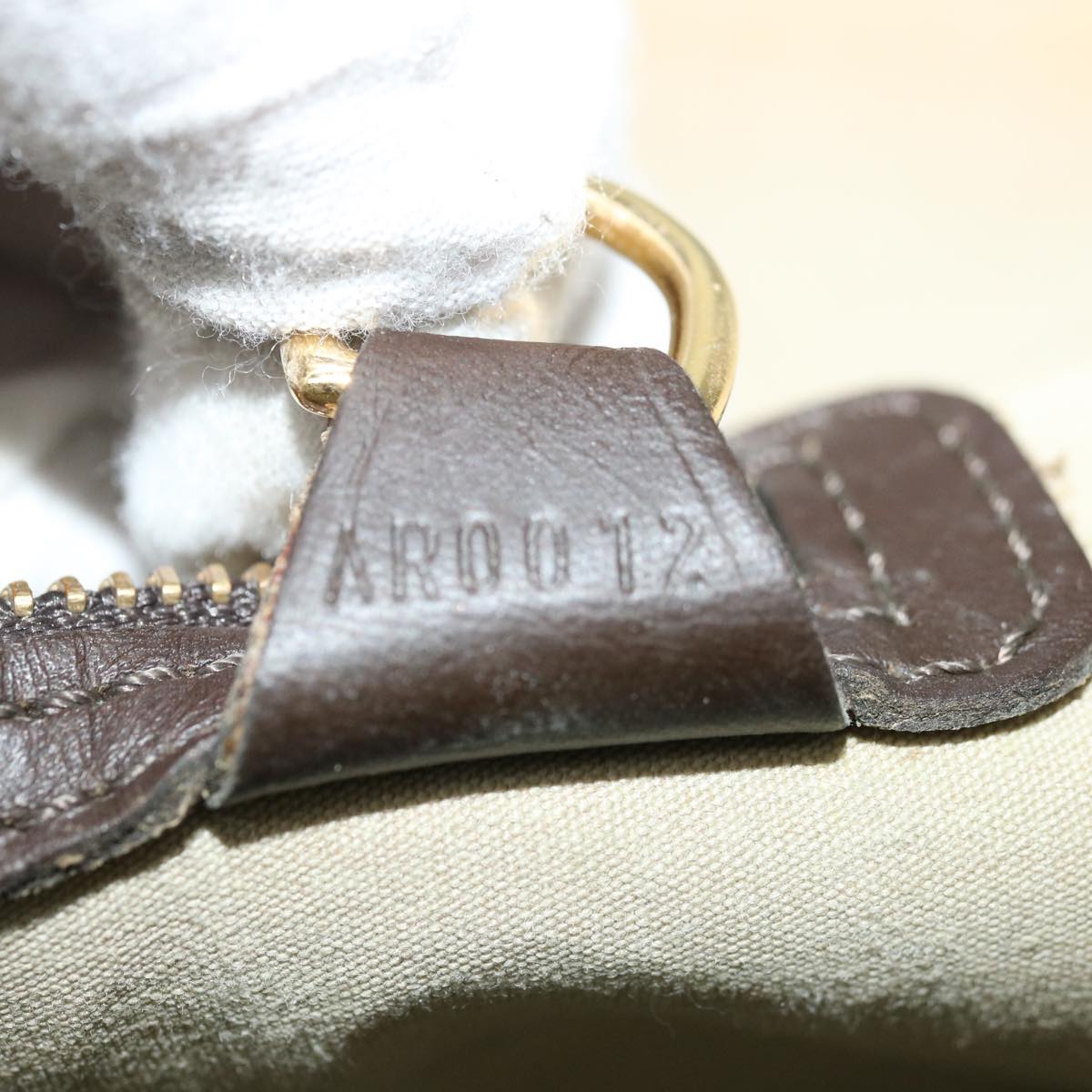 LOUIS VUITTON Monogram Mini Alma Haut Hand Bag Khaki M92203 LV Auth 68536