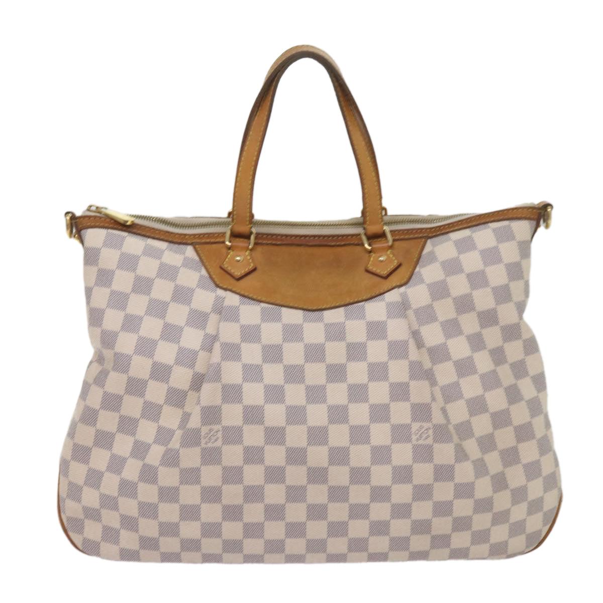 LOUIS VUITTON Damier Azur Siracusa MM Shoulder Bag N41112 LV Auth 68552