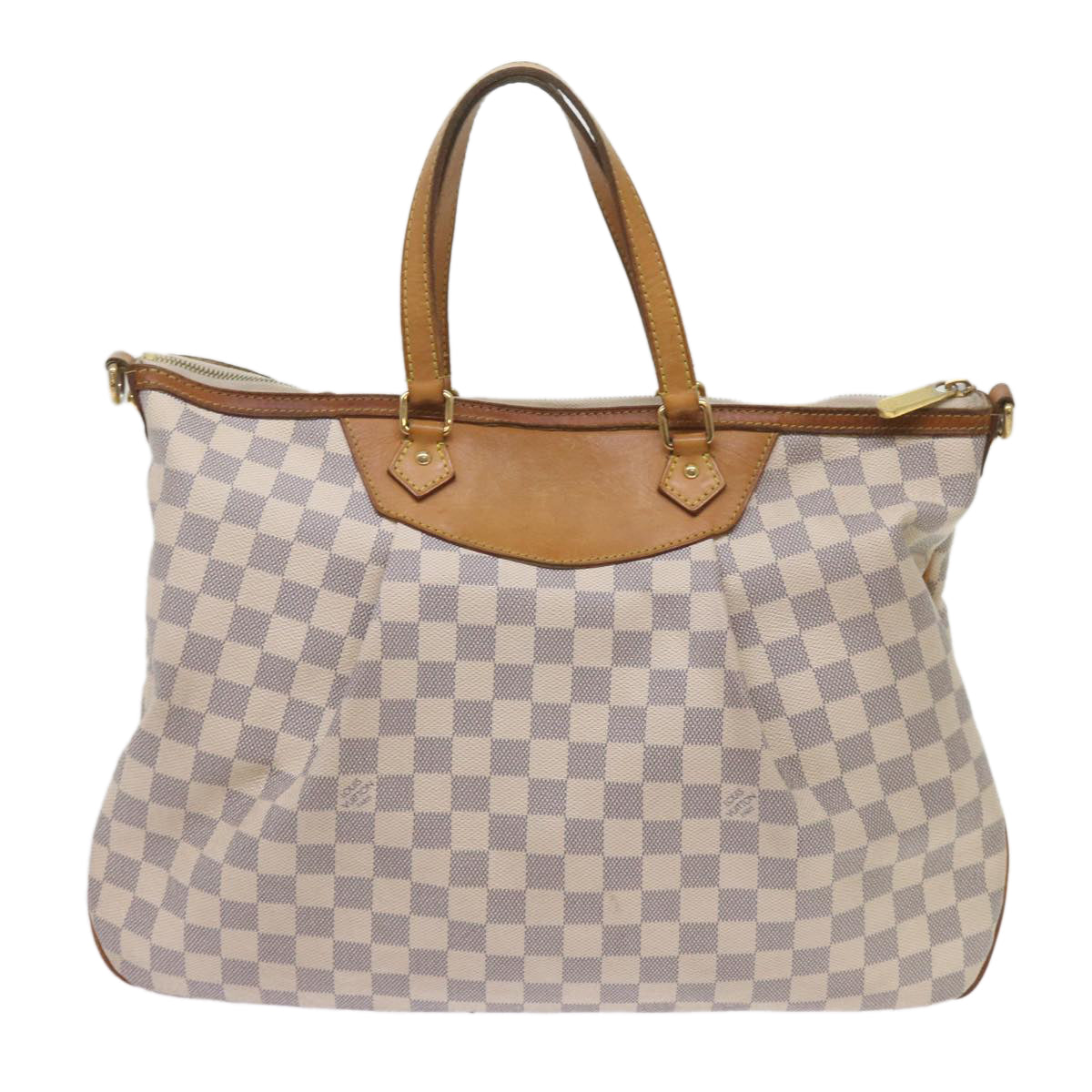 LOUIS VUITTON Damier Azur Siracusa MM Shoulder Bag N41112 LV Auth 68552