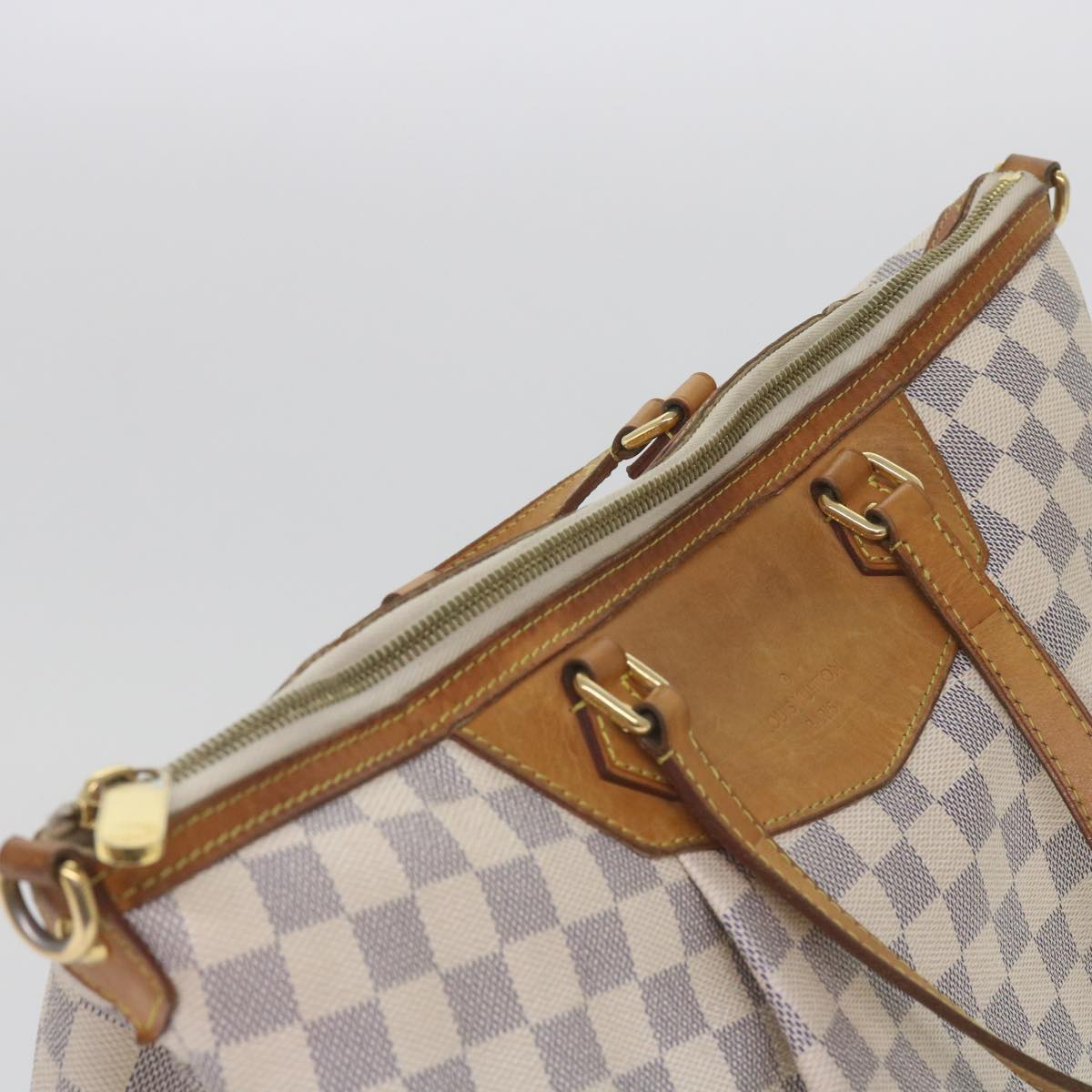 LOUIS VUITTON Damier Azur Siracusa MM Shoulder Bag N41112 LV Auth 68552