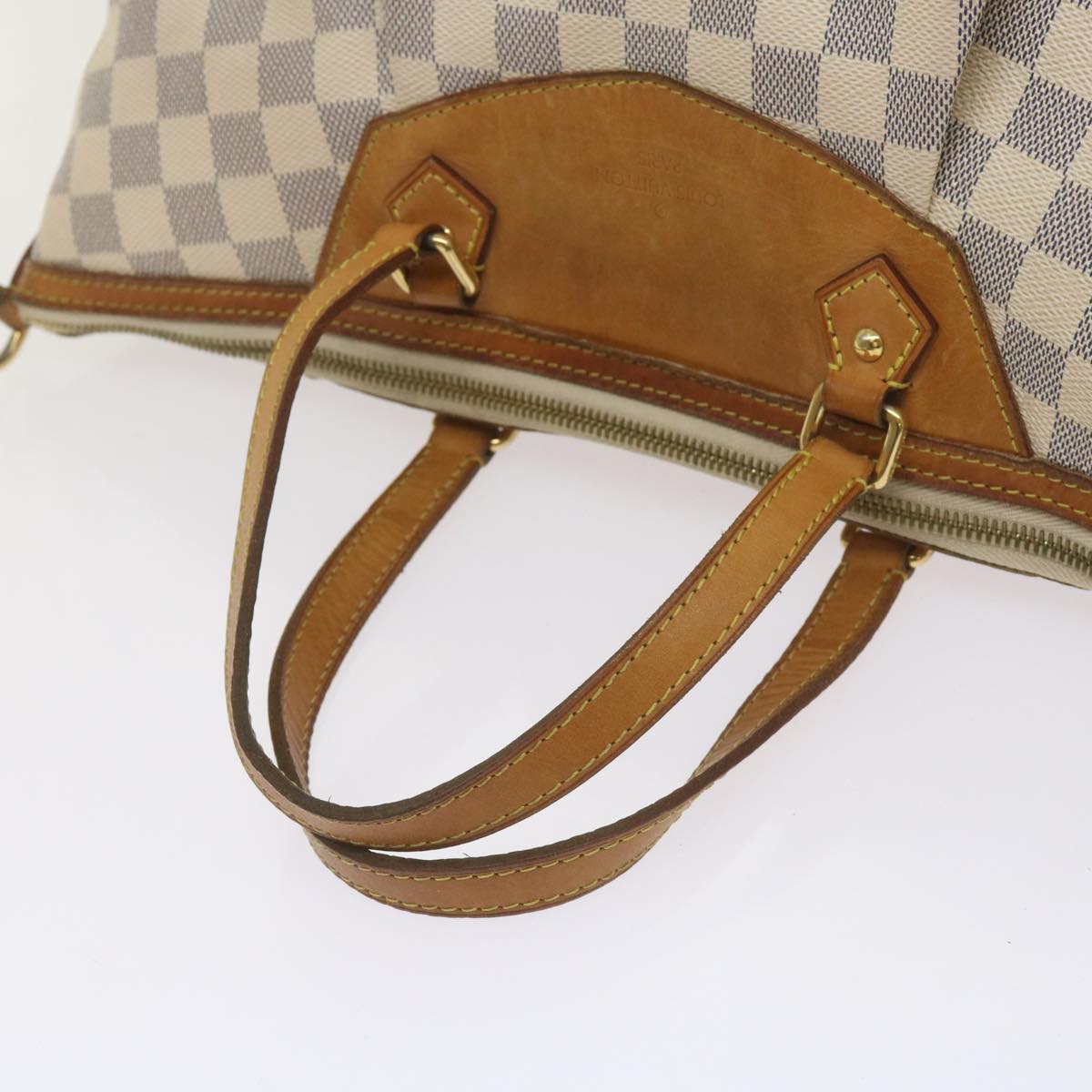 LOUIS VUITTON Damier Azur Siracusa MM Shoulder Bag N41112 LV Auth 68552