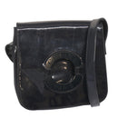 CELINE Shoulder Bag Enamel Navy Auth 68565-1