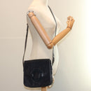 CELINE Shoulder Bag Enamel Navy Auth 68565-21