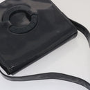 CELINE Shoulder Bag Enamel Navy Auth 68565-6