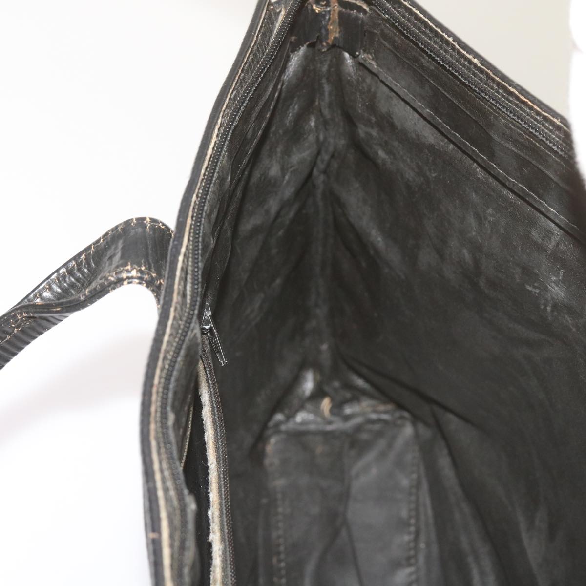 FENDI Zucchino Canvas Tote Bag Black Auth 68585