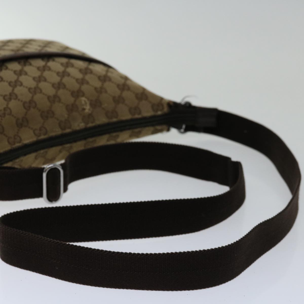 GUCCI GG Canvas Shoulder Bag Beige 145857 Auth 68587