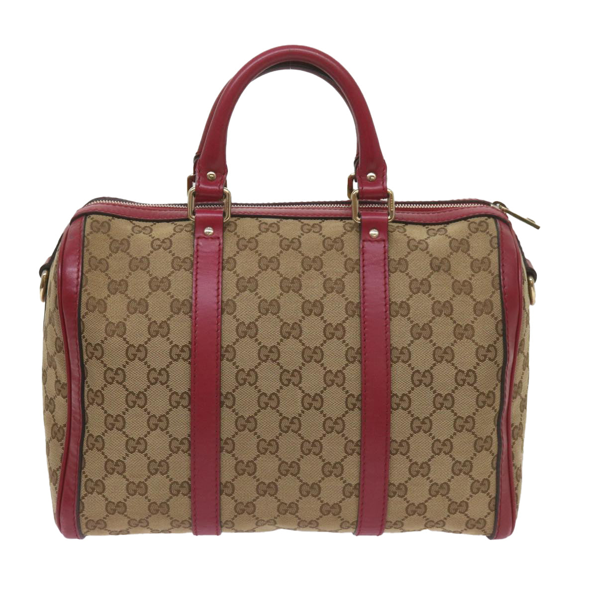 GUCCI GG Canvas Hand Bag 2way Beige Red 247205 Auth 68594 - 0