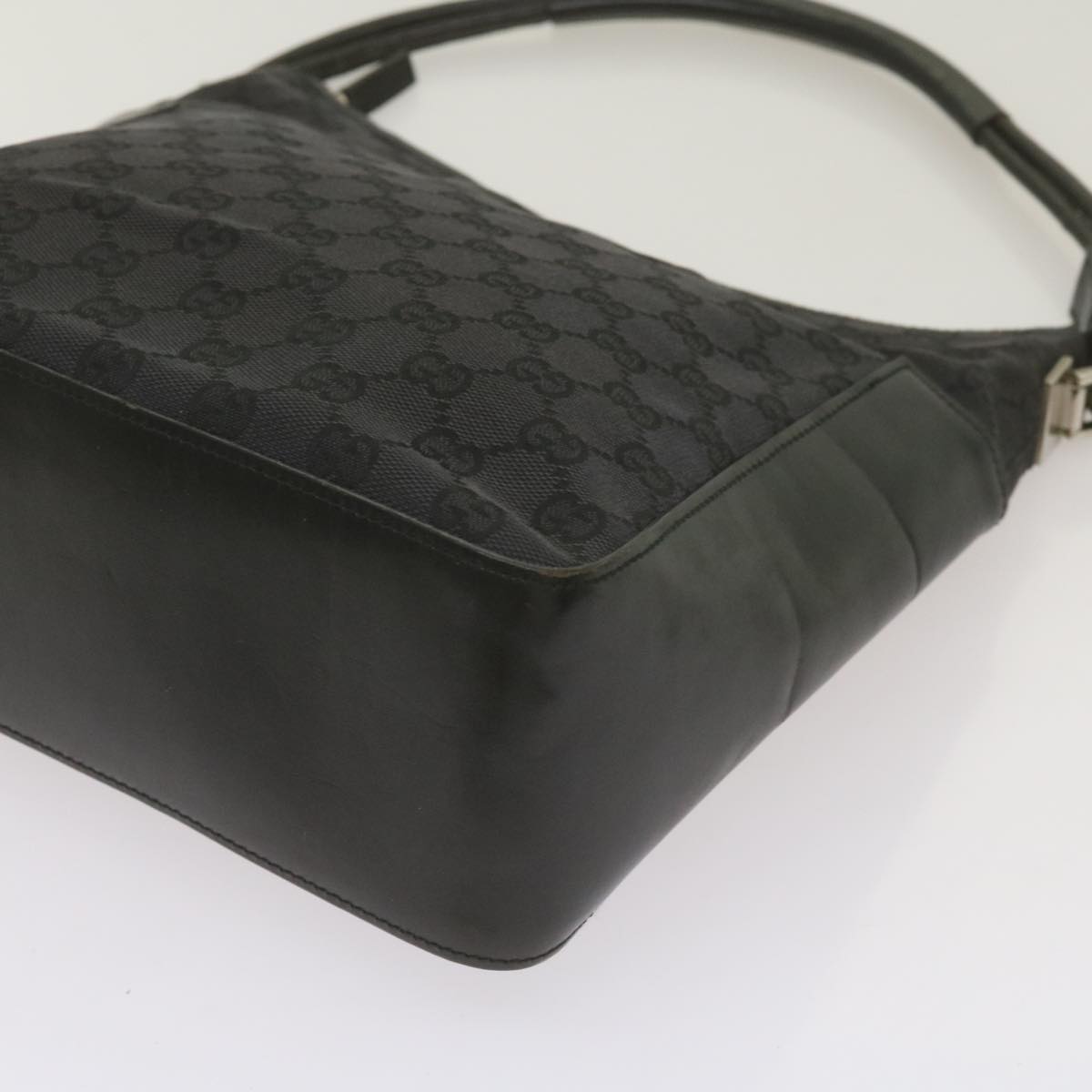 GUCCI GG Canvas Shoulder Bag Black 001 3766 2123 Auth 68595