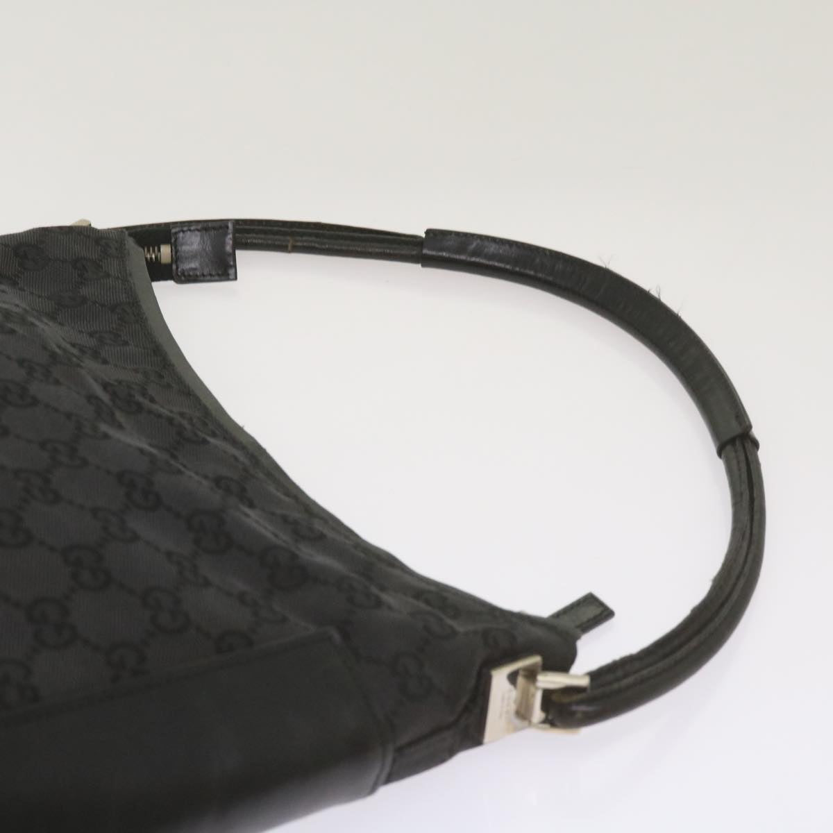 GUCCI GG Canvas Shoulder Bag Black 001 3766 2123 Auth 68595