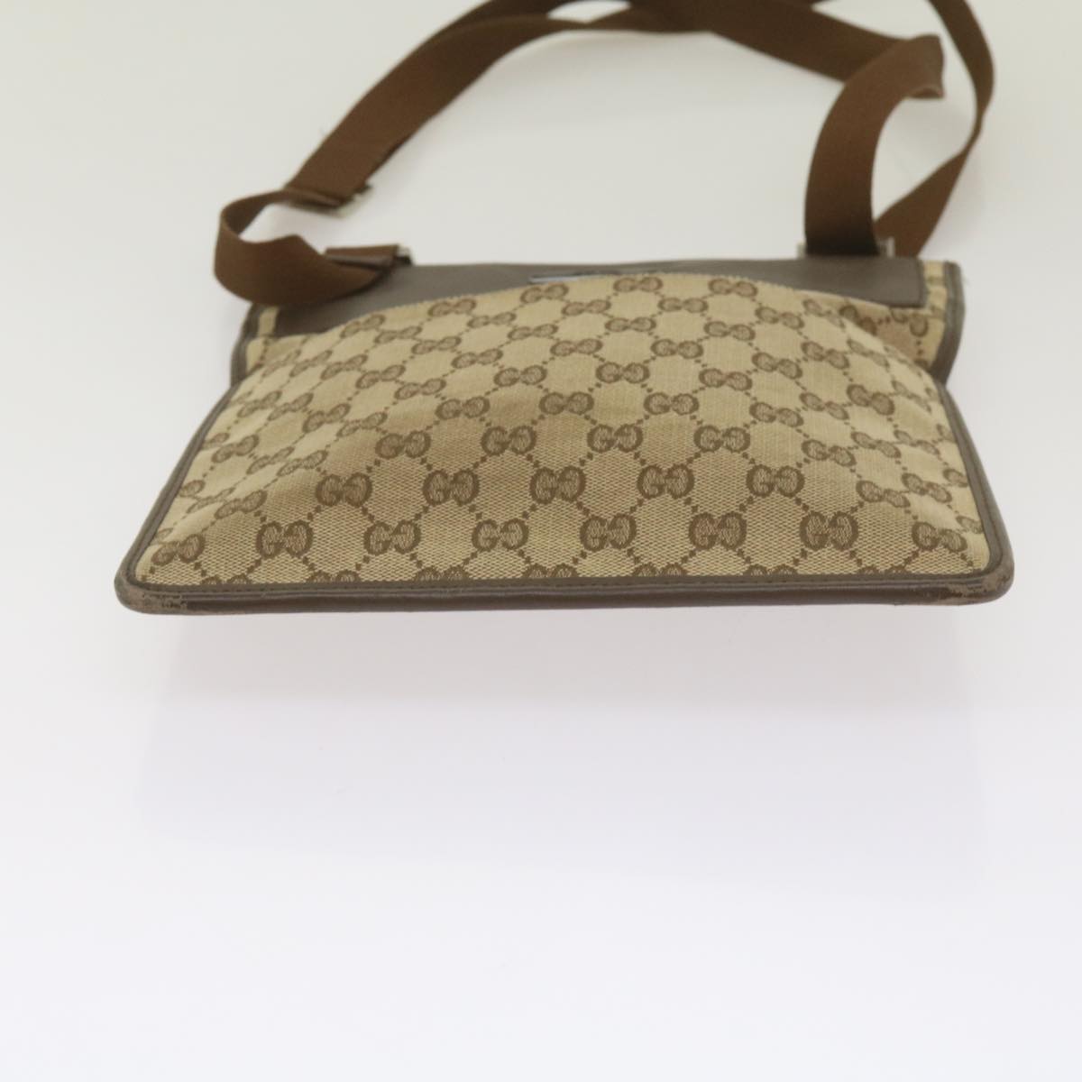 GUCCI GG Canvas Shoulder Bag Beige 27639 Auth 68601