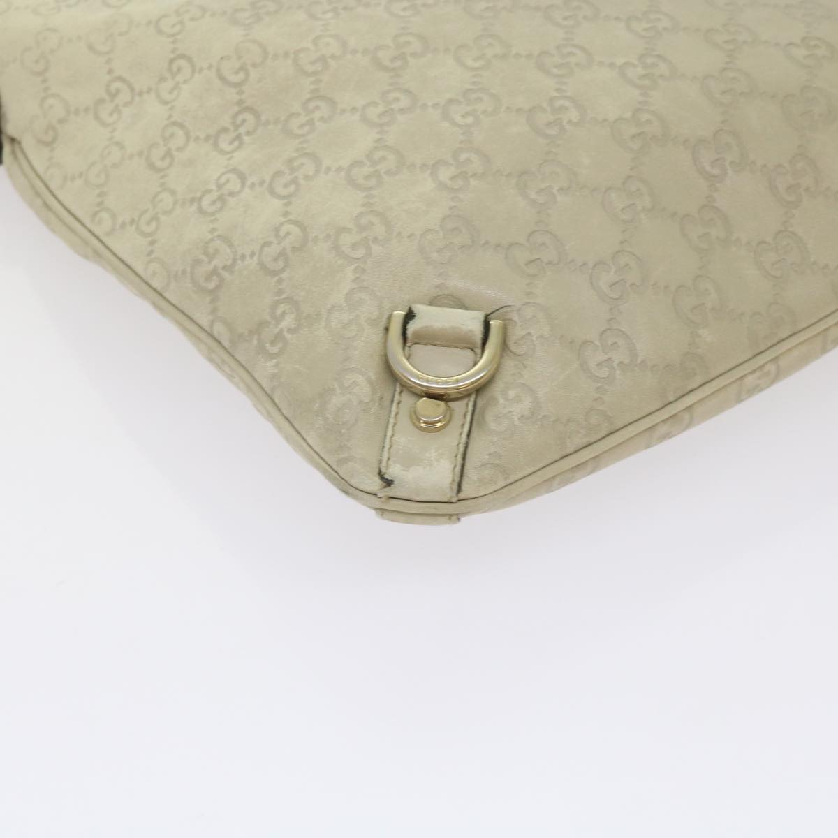 GUCCI GG Canvas Guccissima Shoulder Bag Beige 131326 Auth 68614