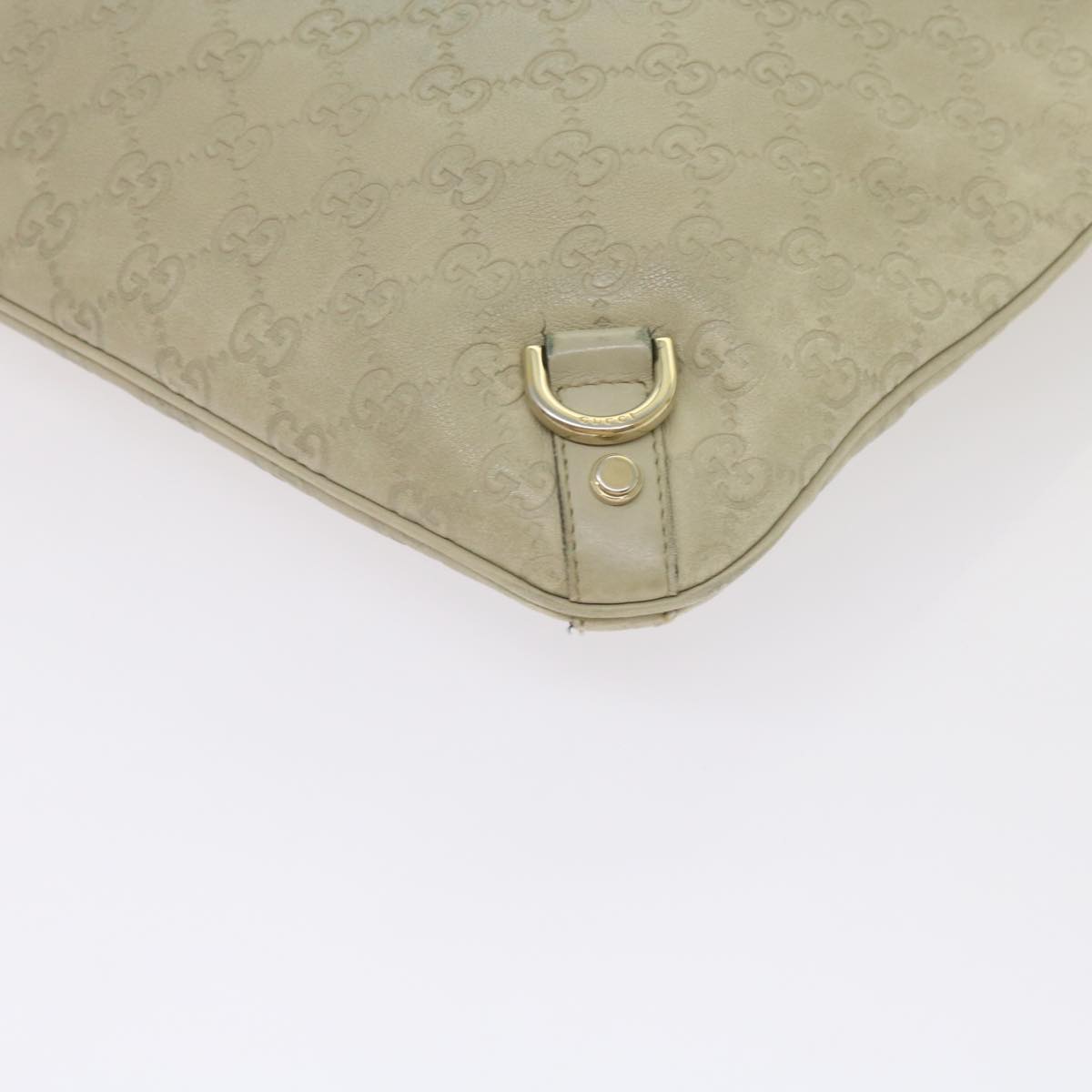 GUCCI GG Canvas Guccissima Shoulder Bag Beige 131326 Auth 68614