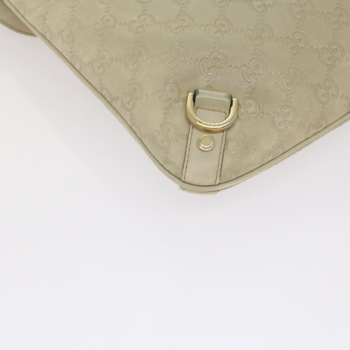 GUCCI GG Canvas Guccissima Shoulder Bag Beige 131326 Auth 68614