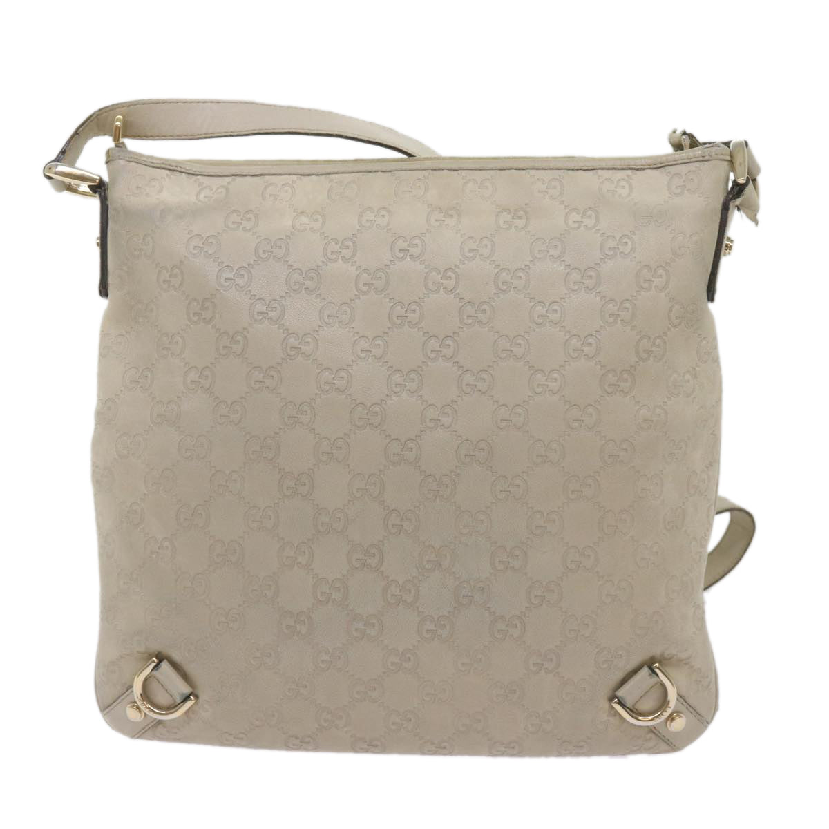 GUCCI GG Canvas Guccissima Shoulder Bag Beige 131326 Auth 68614 - 0