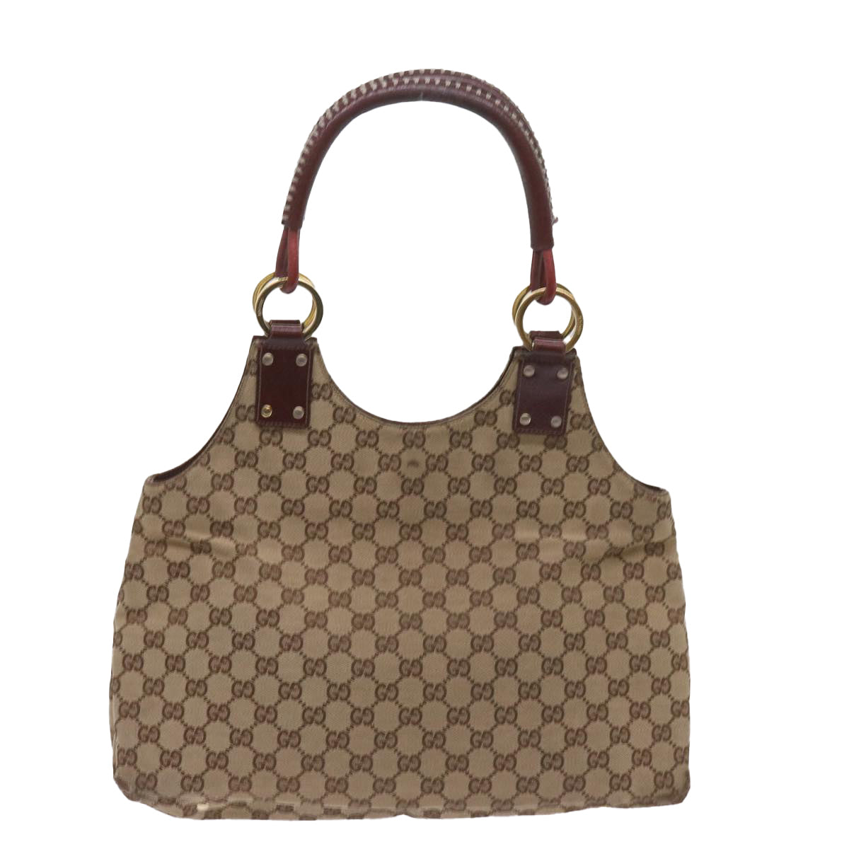 GUCCI GG Canvas Shoulder Bag Beige 132260 Auth 68615 - 0