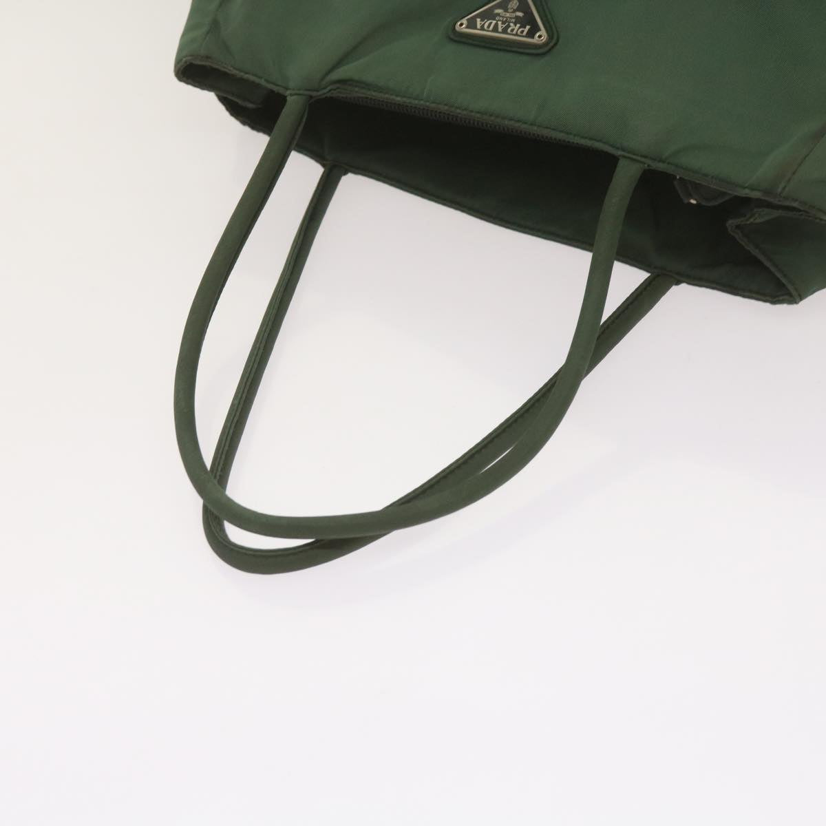 PRADA Tote Bag Nylon Green Auth 68622
