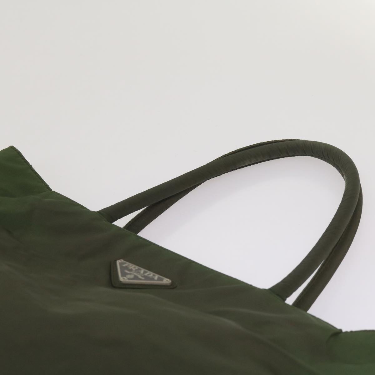 PRADA Tote Bag Nylon Khaki Auth 68625