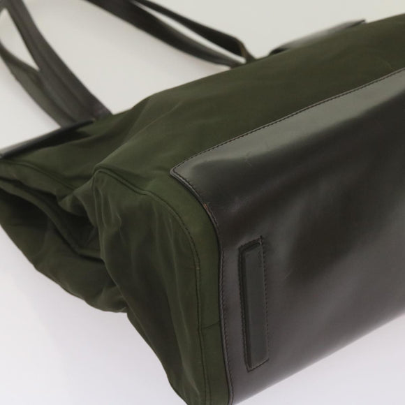 PRADA Tote Bag Nylon Khaki Auth 68627