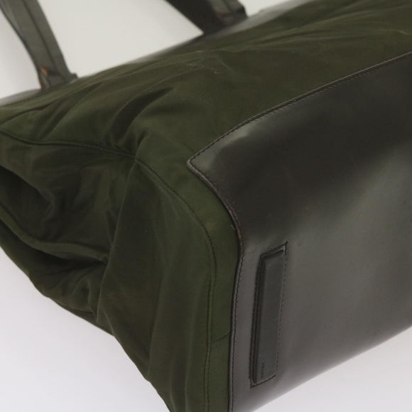PRADA Tote Bag Nylon Khaki Auth 68627