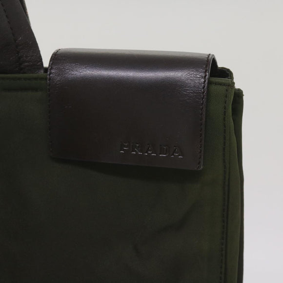 PRADA Tote Bag Nylon Khaki Auth 68627