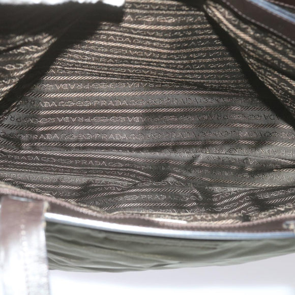 PRADA Tote Bag Nylon Khaki Auth 68627