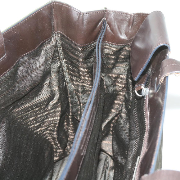 PRADA Tote Bag Nylon Khaki Auth 68627
