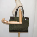 PRADA Tote Bag Nylon Khaki Auth 68627-25