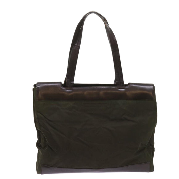 PRADA Tote Bag Nylon Khaki Auth 68627