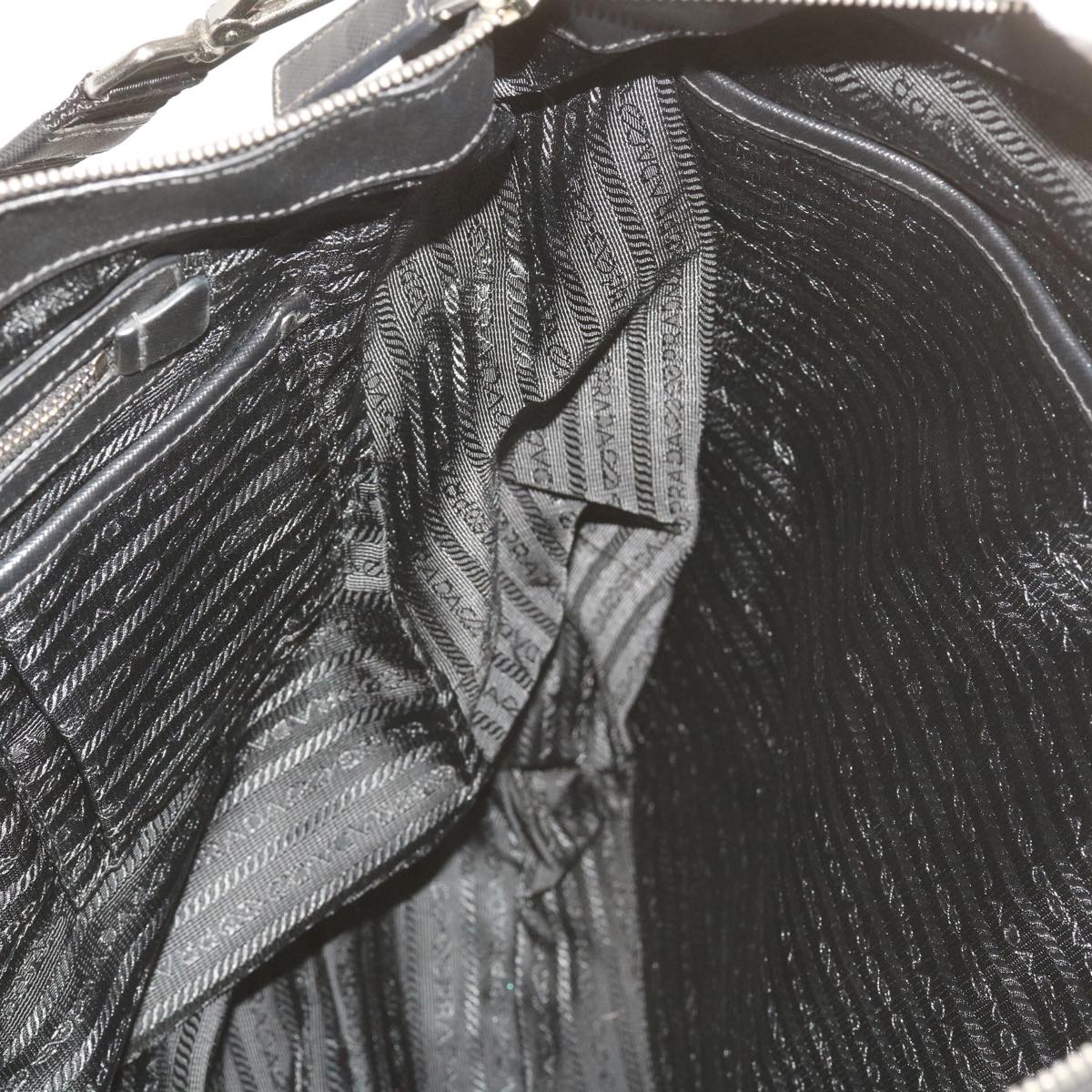PRADA Hand Bag Nylon 2way Black Auth 68628