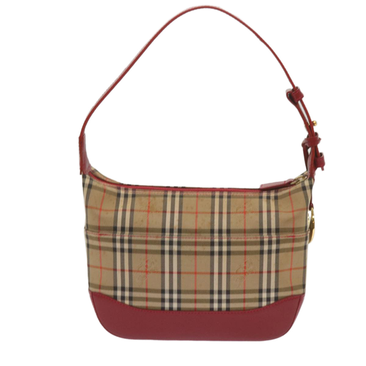 BURBERRY Nova Check Shoulder Bag Canvas Beige Auth 68655 - 0