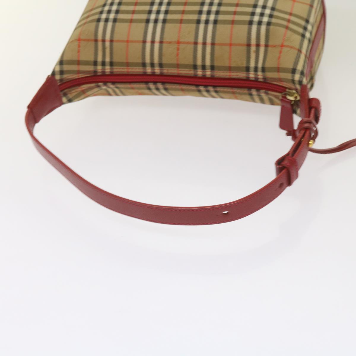 BURBERRY Nova Check Shoulder Bag Canvas Beige Auth 68655