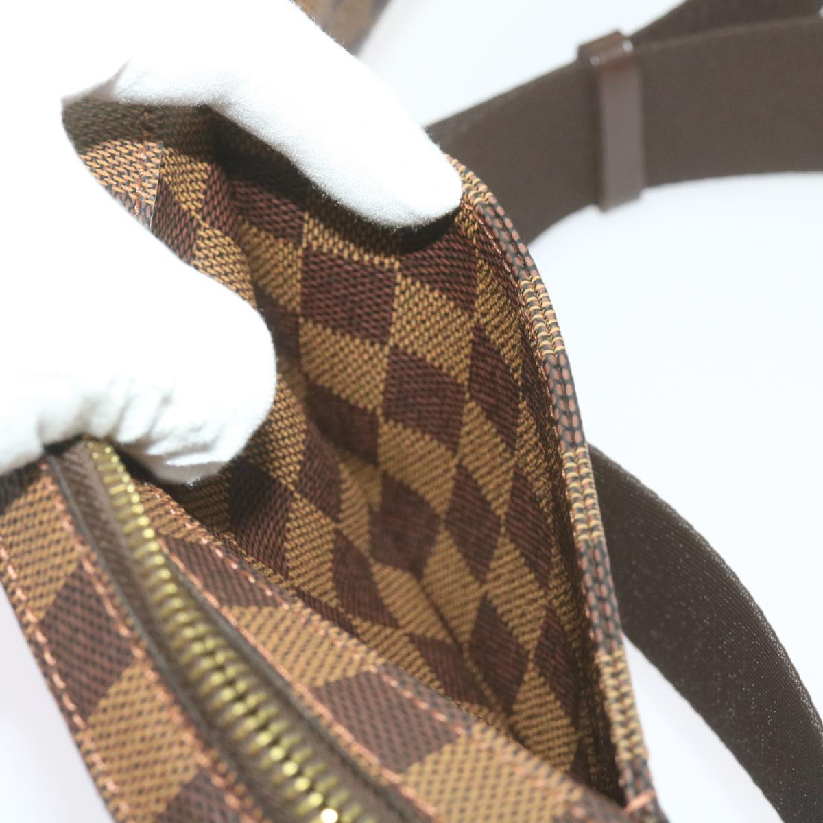 LOUIS VUITTON Damier Ebene Geronimos Shoulder Bag N51994 LV Auth 68656A