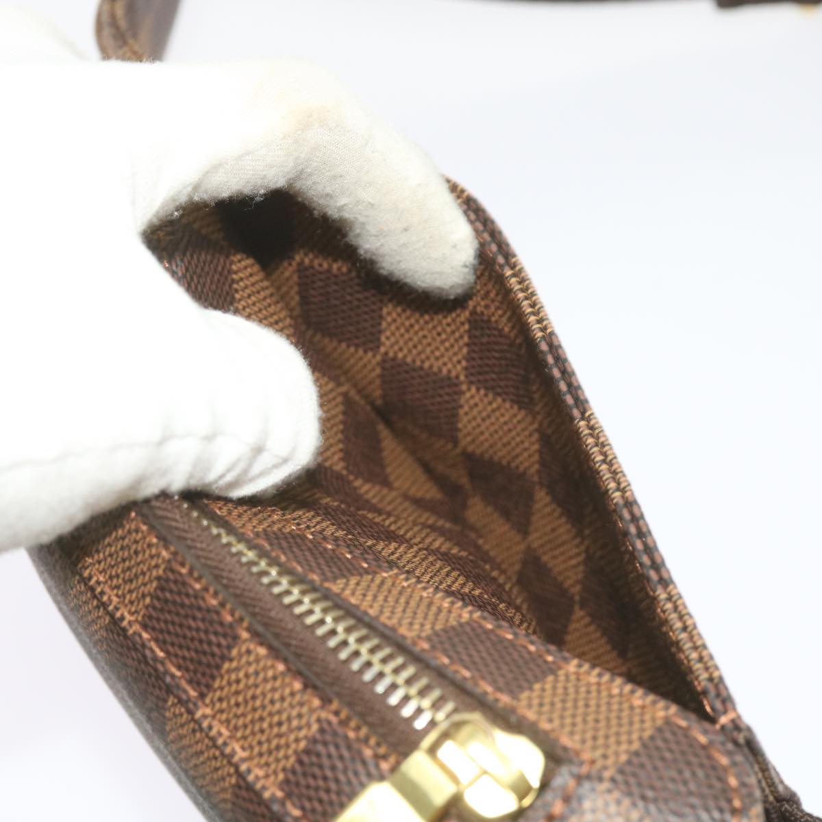 LOUIS VUITTON Damier Ebene Geronimos Shoulder Bag N51994 LV Auth 68657A