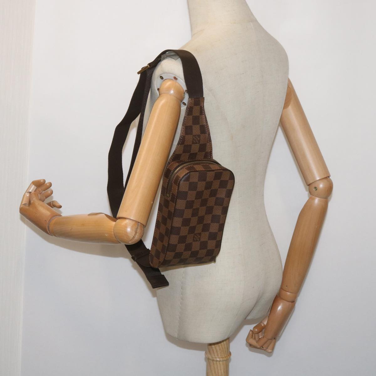 LOUIS VUITTON Damier Ebene Geronimos Shoulder Bag N51994 LV Auth 68657A