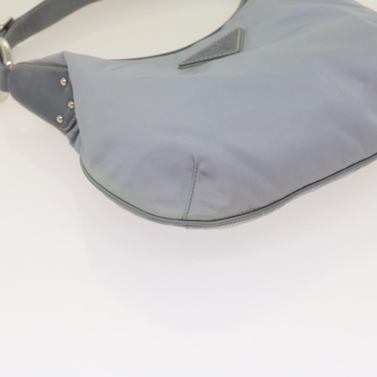 PRADA Shoulder Bag Nylon Light Blue Auth 68673