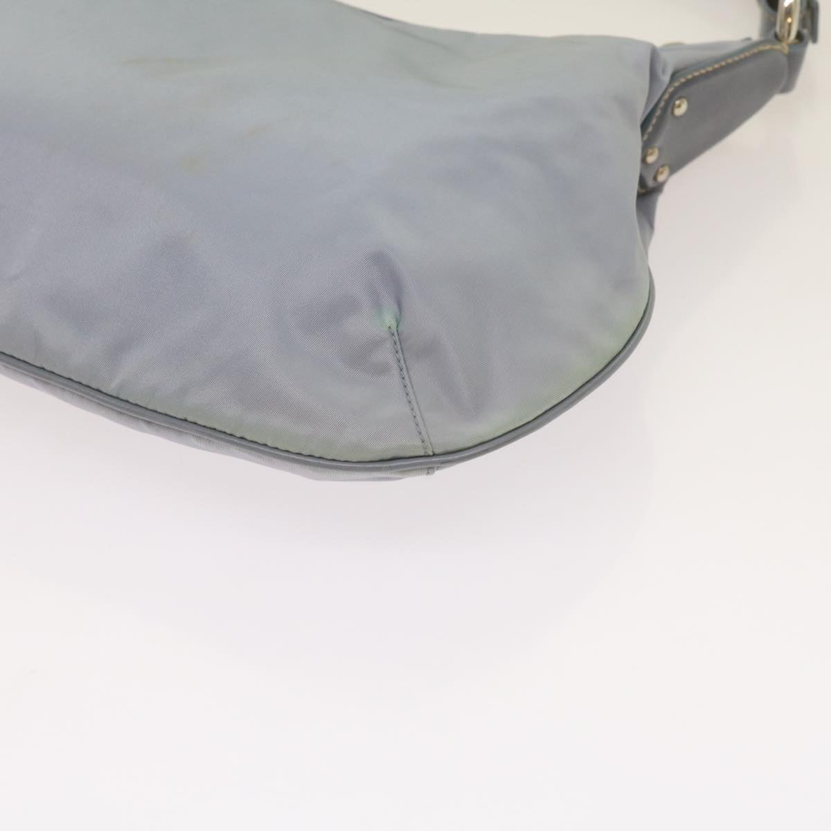 PRADA Shoulder Bag Nylon Light Blue Auth 68673