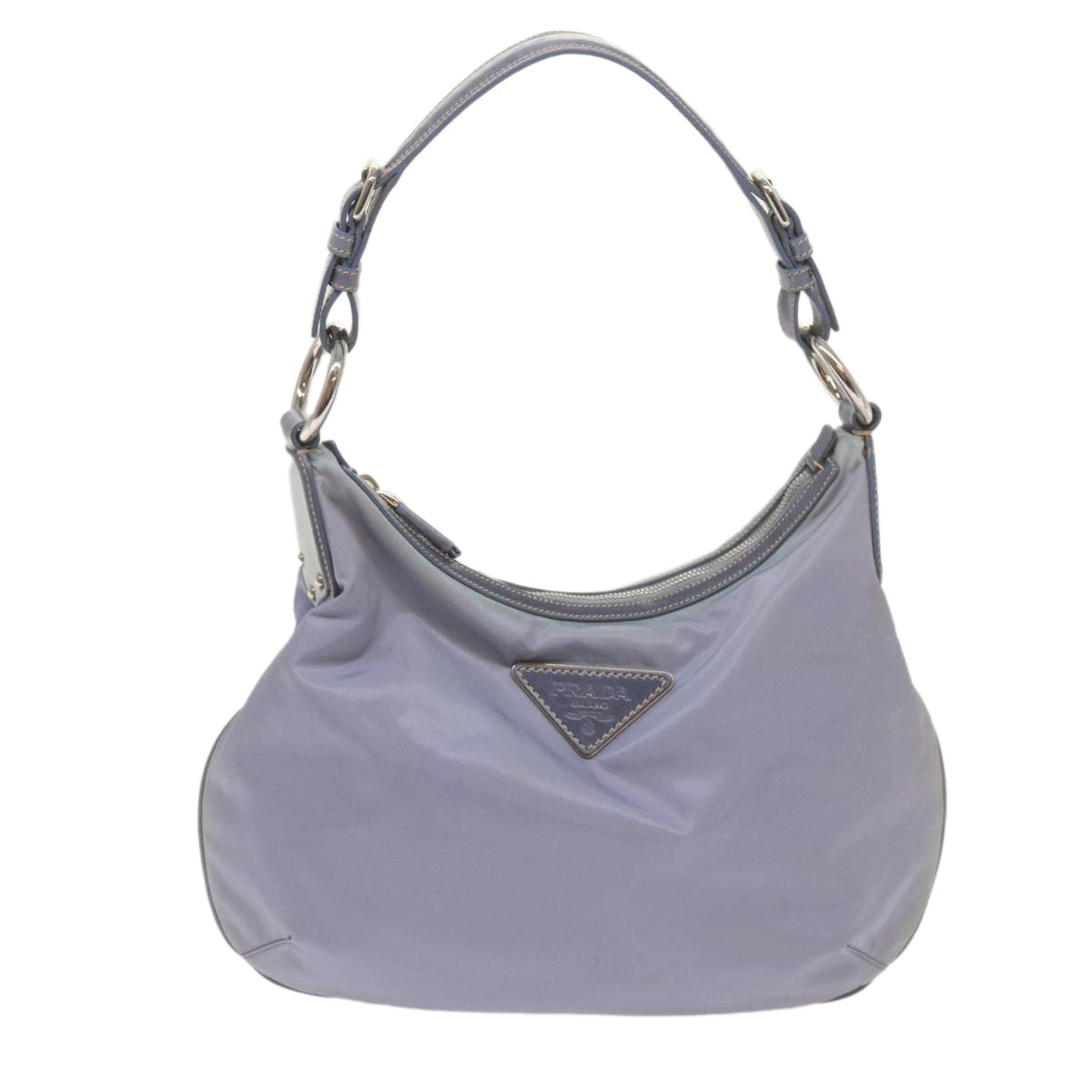 PRADA Shoulder Bag Nylon Light Blue Auth 68673