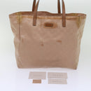 GUCCI GG Canvas Tote Bag Beige 282439 Auth 68674-12