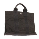 HERMES Her Line PM Tote Bag Canvas Gray Auth 68679-1