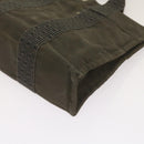 HERMES Her Line PM Tote Bag Canvas Gray Auth 68679-15